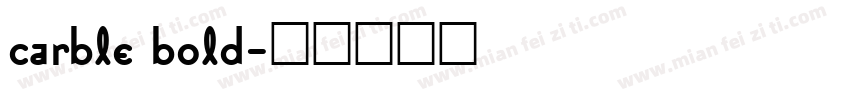 carble bold字体转换